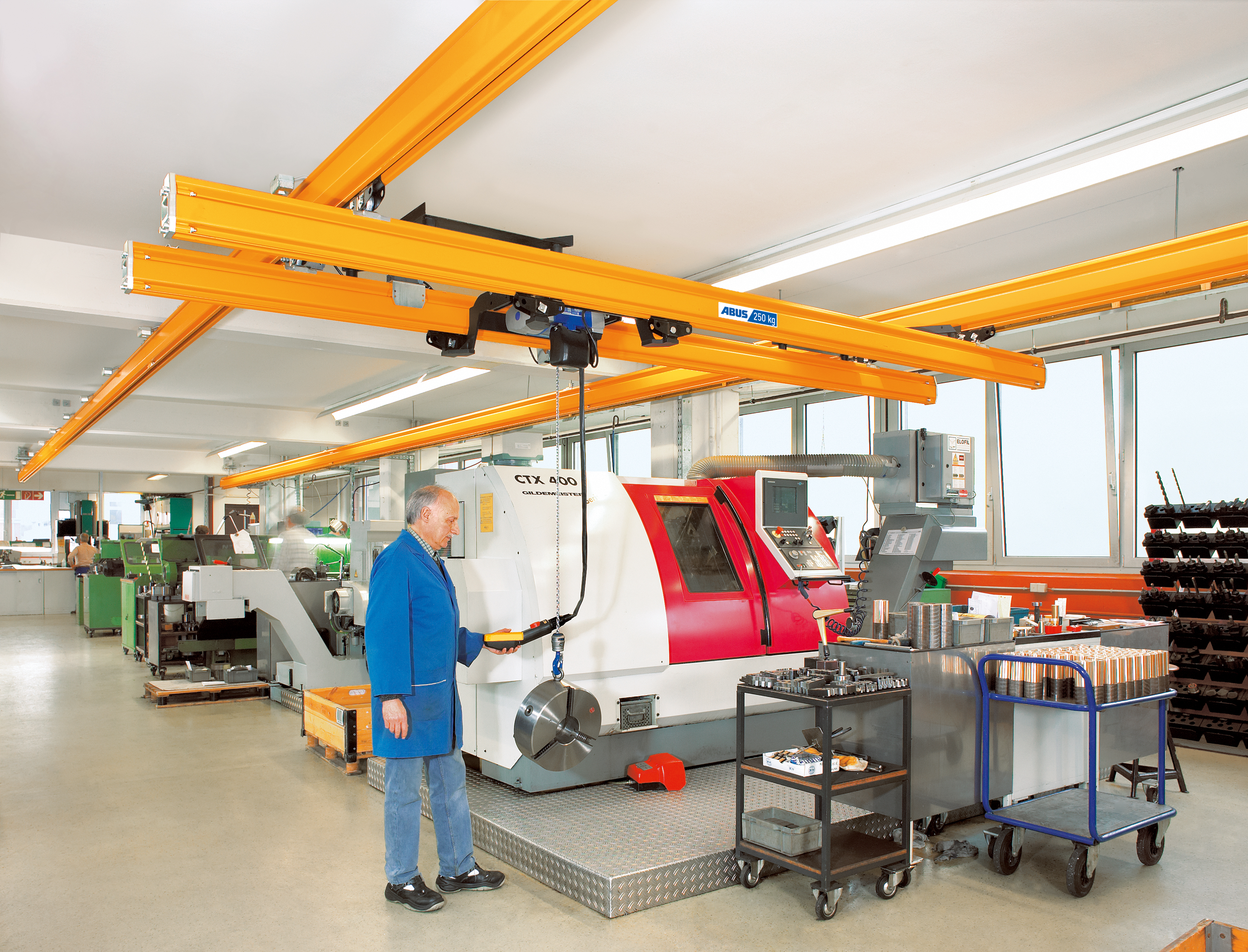 HB-System hybrid bridge crane installation